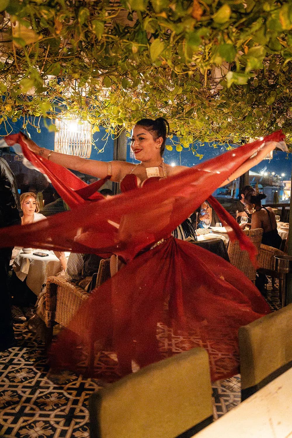 Dinner atmosphere at Le Salama Marrakech rooftop