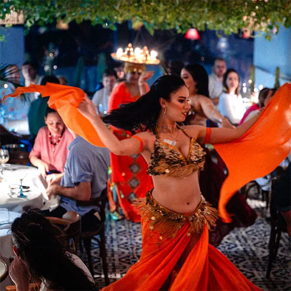 Dinner atmosphere at Le Salama Marrakech rooftop