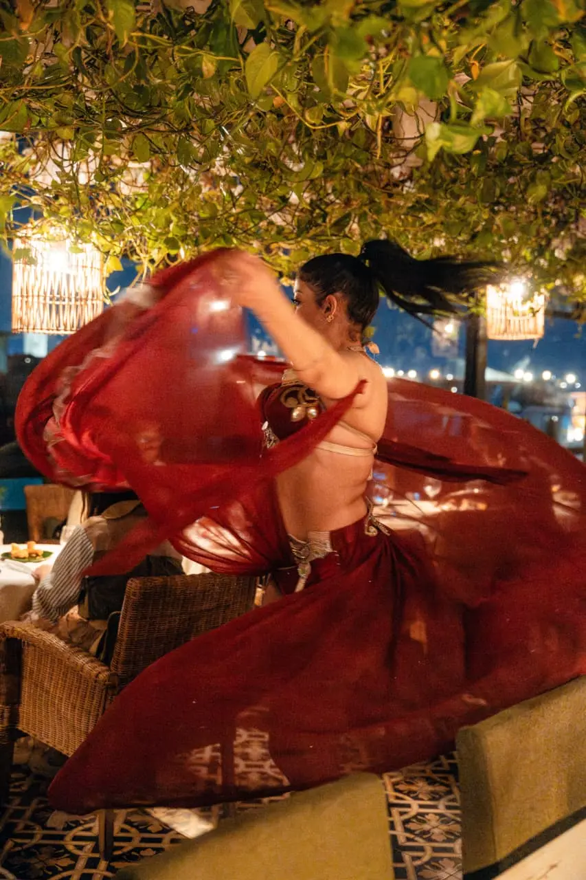 Oriental show performance at Le Salama Marrakech rooftop