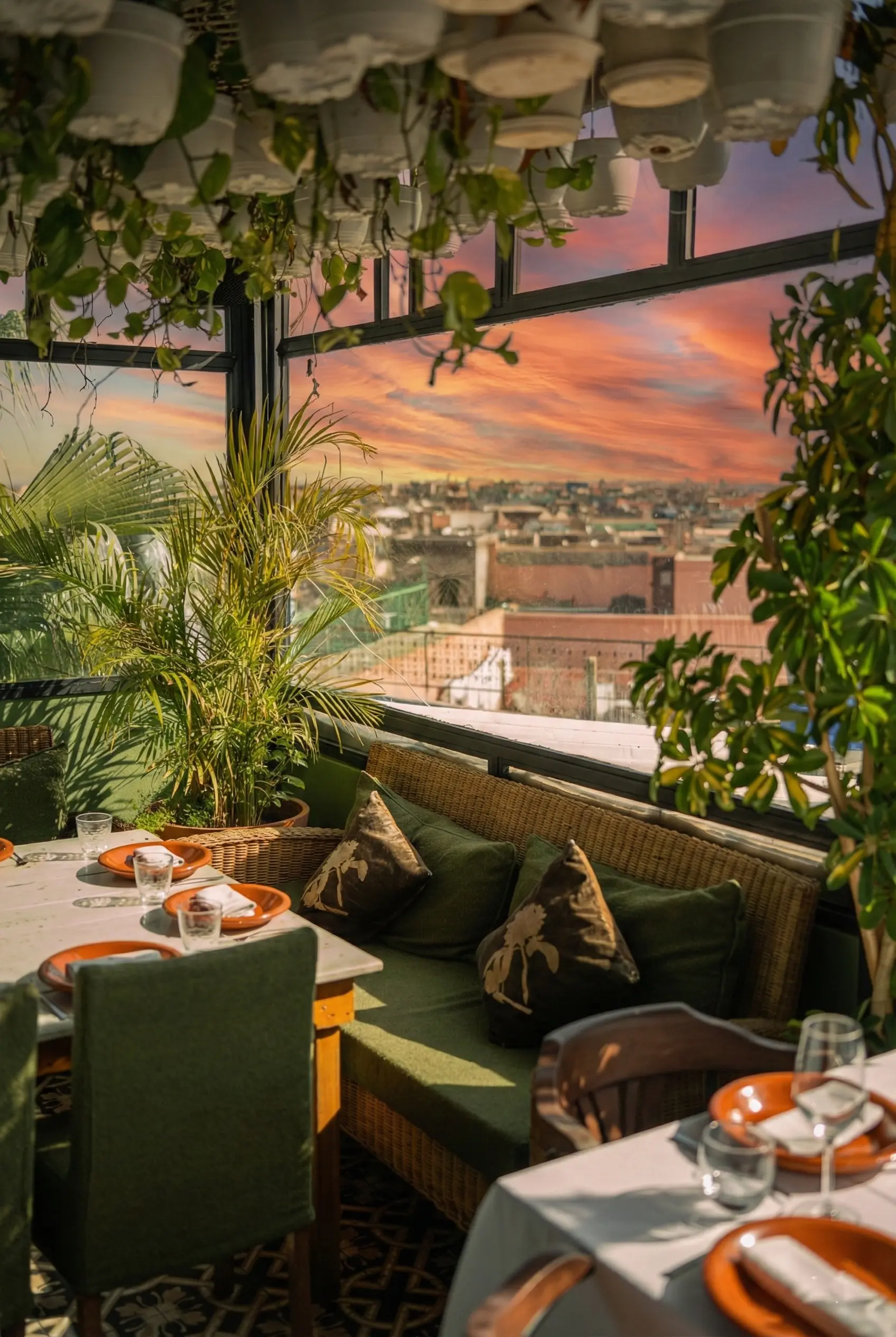 Rooftop restaurant in Marrakech at Le Salama