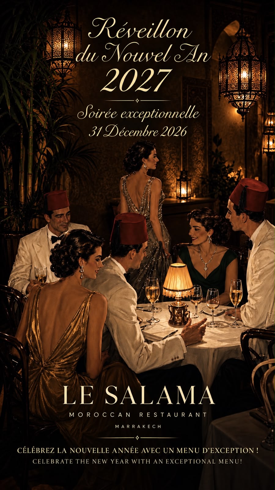 Soirée du Nouvel An au restaurant Le Salama, Marrakech